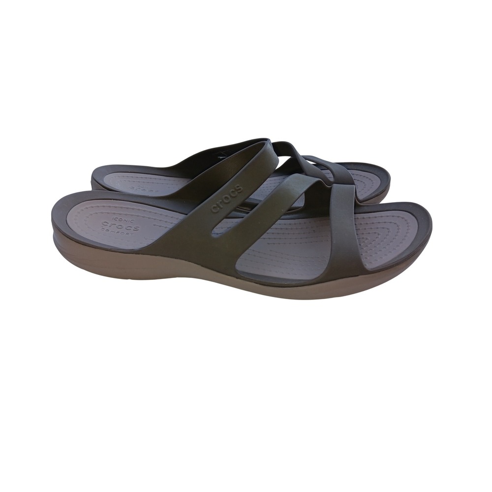 Crocs Swiftwater Sandal Womens Size  7  Tan Strappy Slide Water Shoes